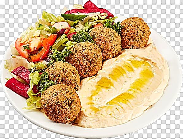 طبق فلافل وحمص من مطعم أرزاق الندى
